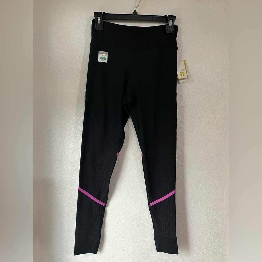 Trina Turk, black long, athletic pants, leggings, yoga, exercise Sz S NWT